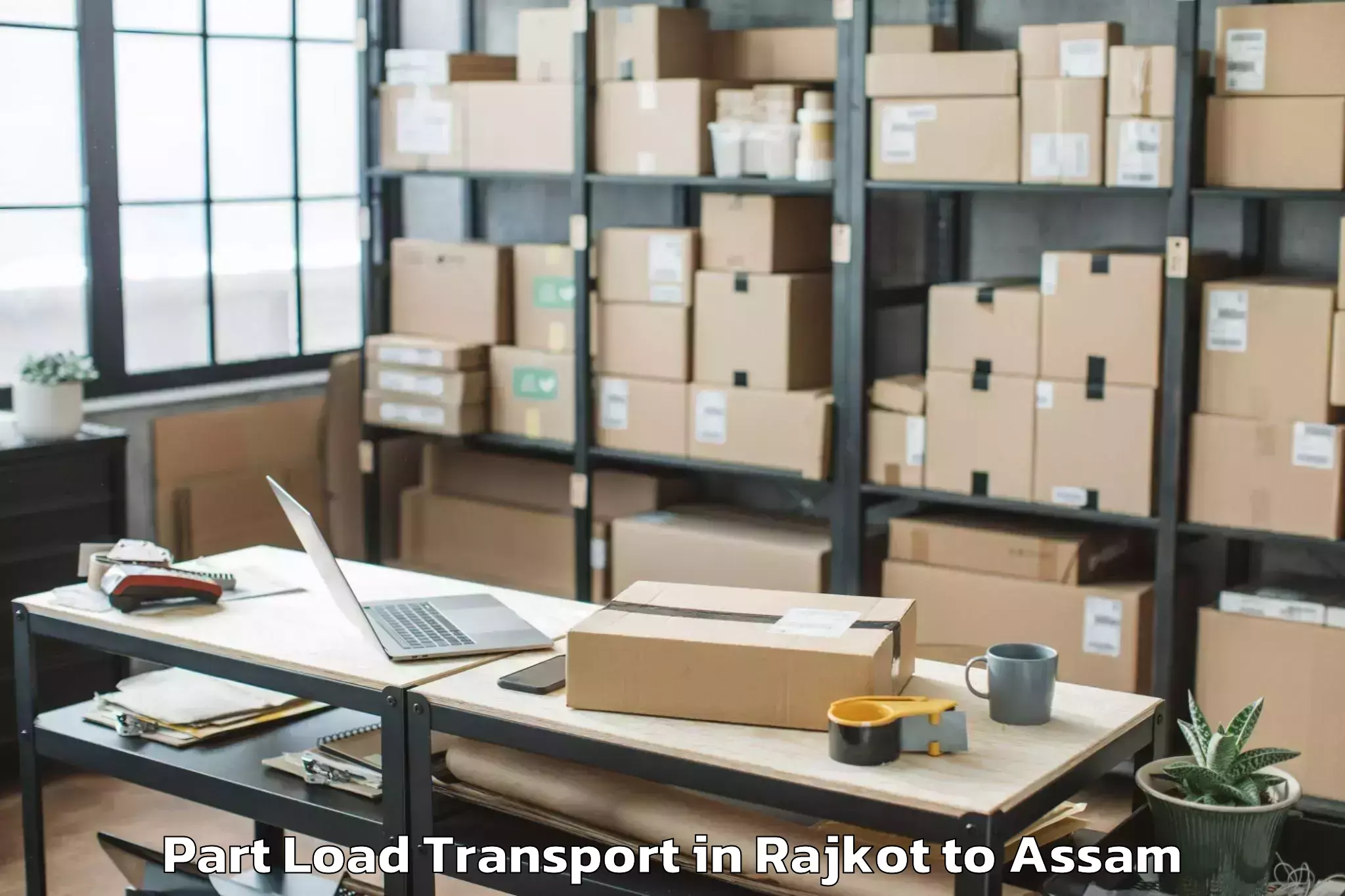 Affordable Rajkot to Rowriah Airport Jrh Part Load Transport